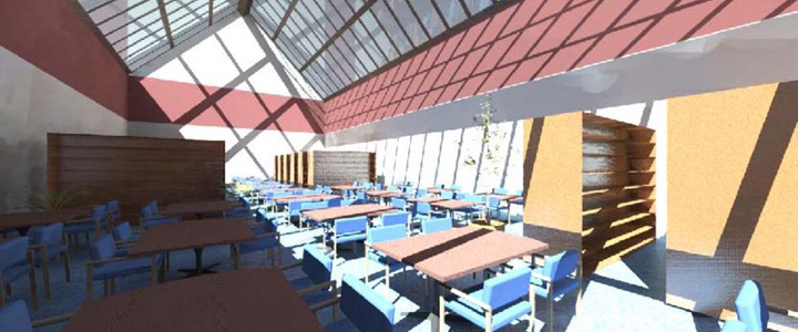 Office with standard vision glass - Radiance model