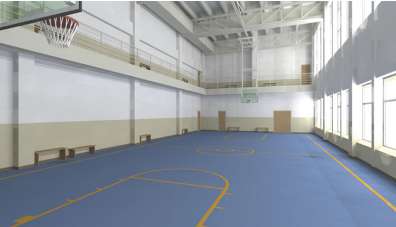 Gymnasium with Solera glazing - Radiance model