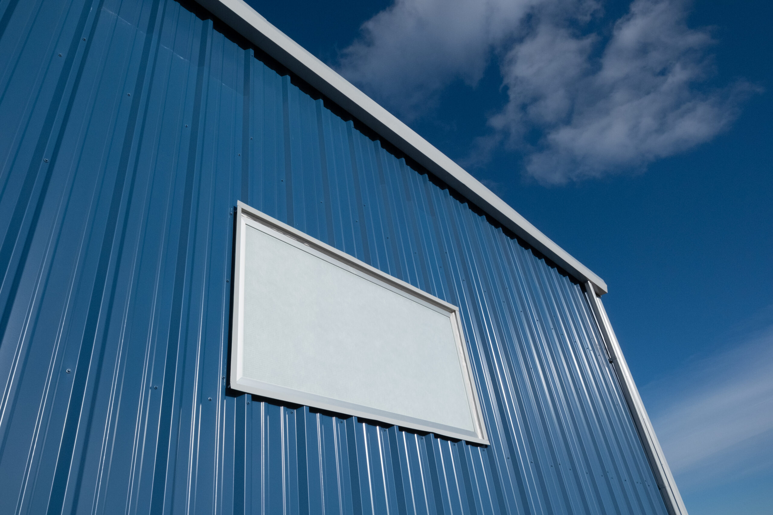 Outlier Shed interior showing Solera translucent glass panels
