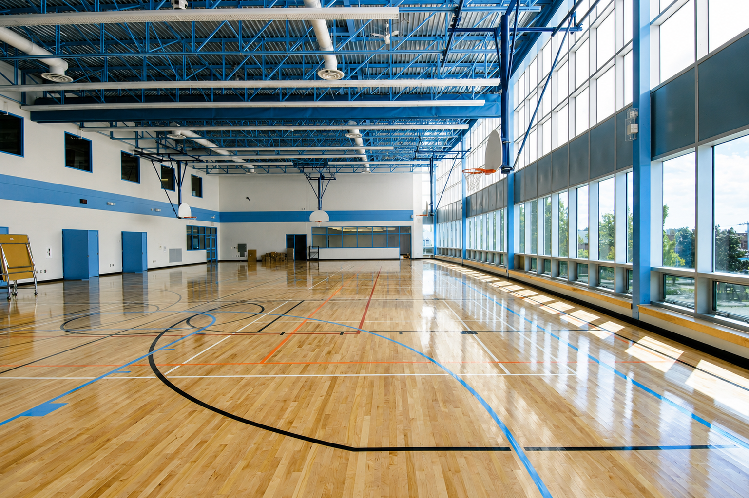Loretto College gymnasium with Solera clerestory daylighting
