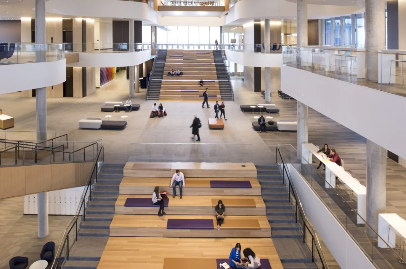 Kellogg School of Management Global Hub interior with Solera® daylighting