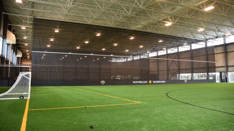 University of Waterloo CIF Field House interior turf field