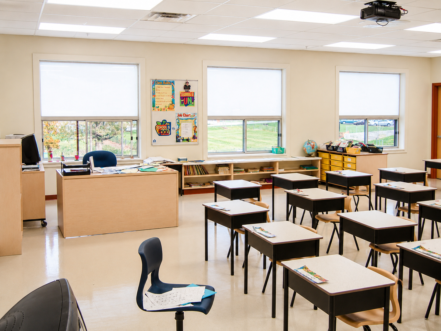 Brookland Elementary classroom activity in diffuse daylight