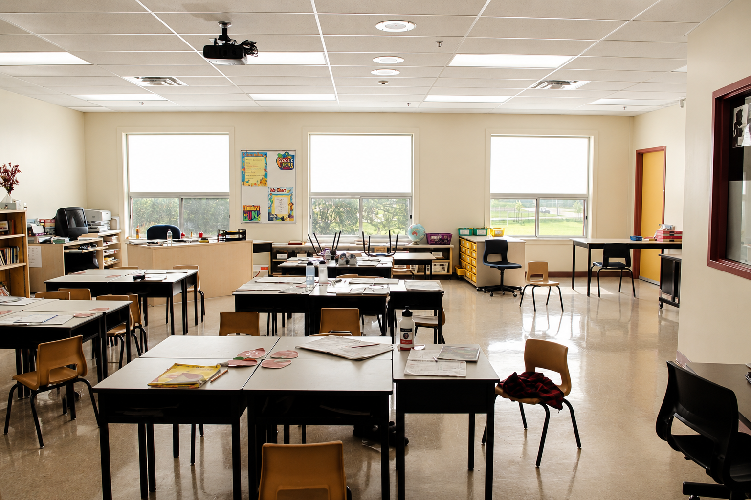 Brookland Elementary classroom with diffuse Solera daylight