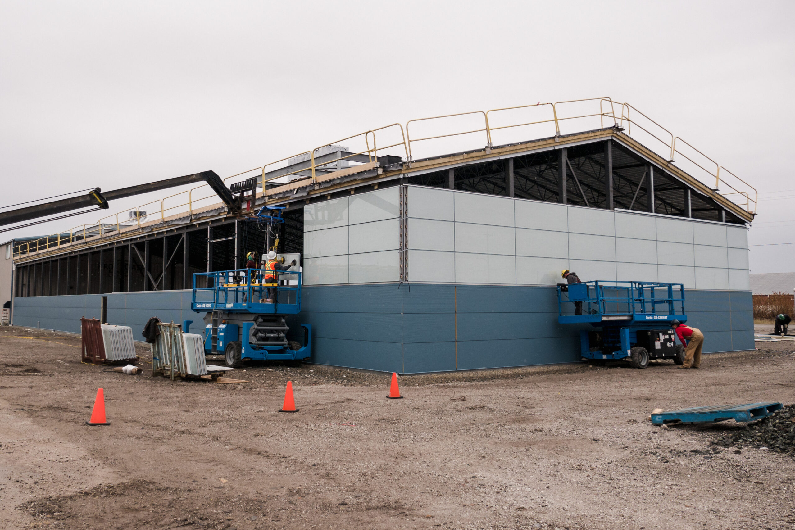 SoleraWall panels being installed on the Protocase B2 Expansion