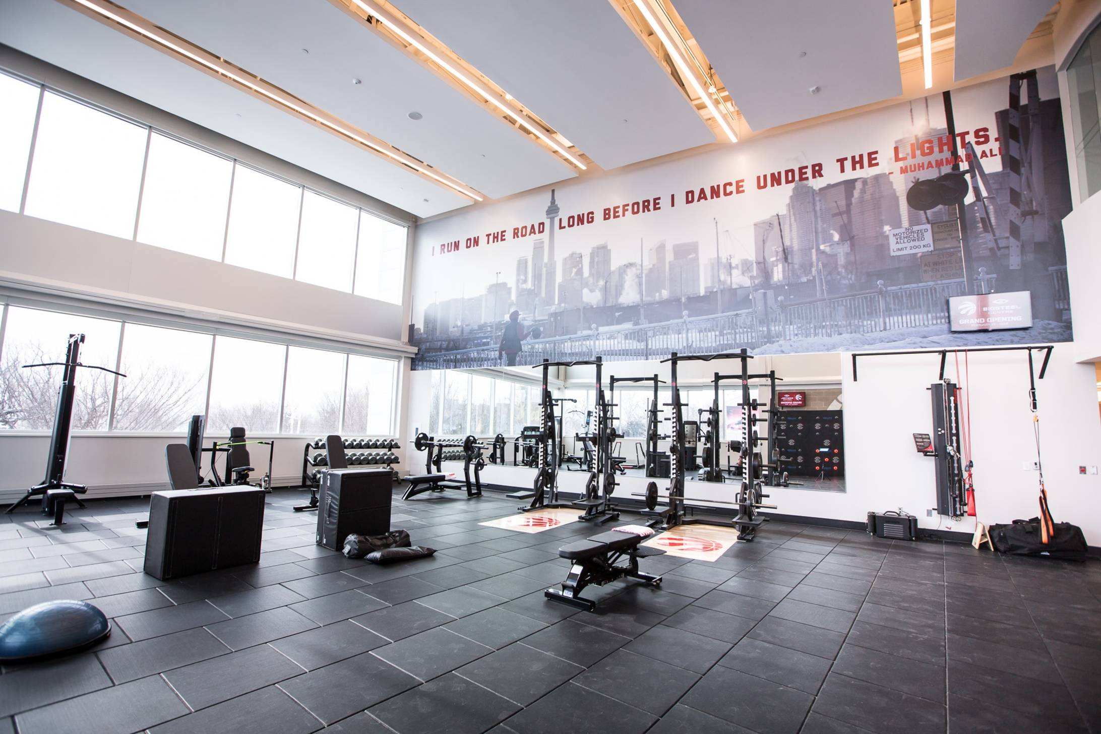 Toronto Raptors weight-training area